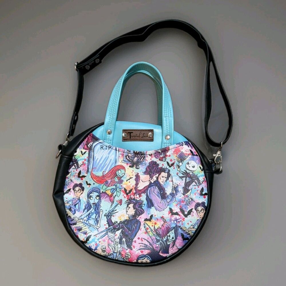 Twisted Love Tim Burton Crossbody Bag Nightmare B4 Xmas Beetlejuice Sweeney Todd